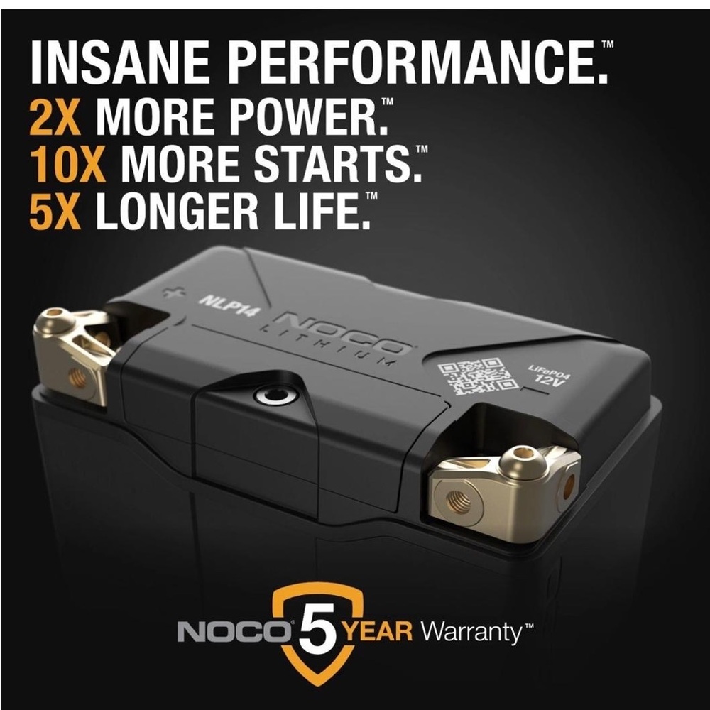 NOCO Lithium NLP14 Group 14 500A 12V 4Ah Lithium Powersport Battery